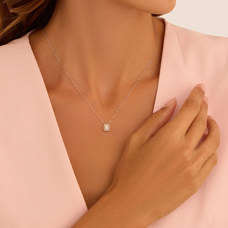 Collana Sophia Oro Bianco Diamante - Collane Donna | Stroili