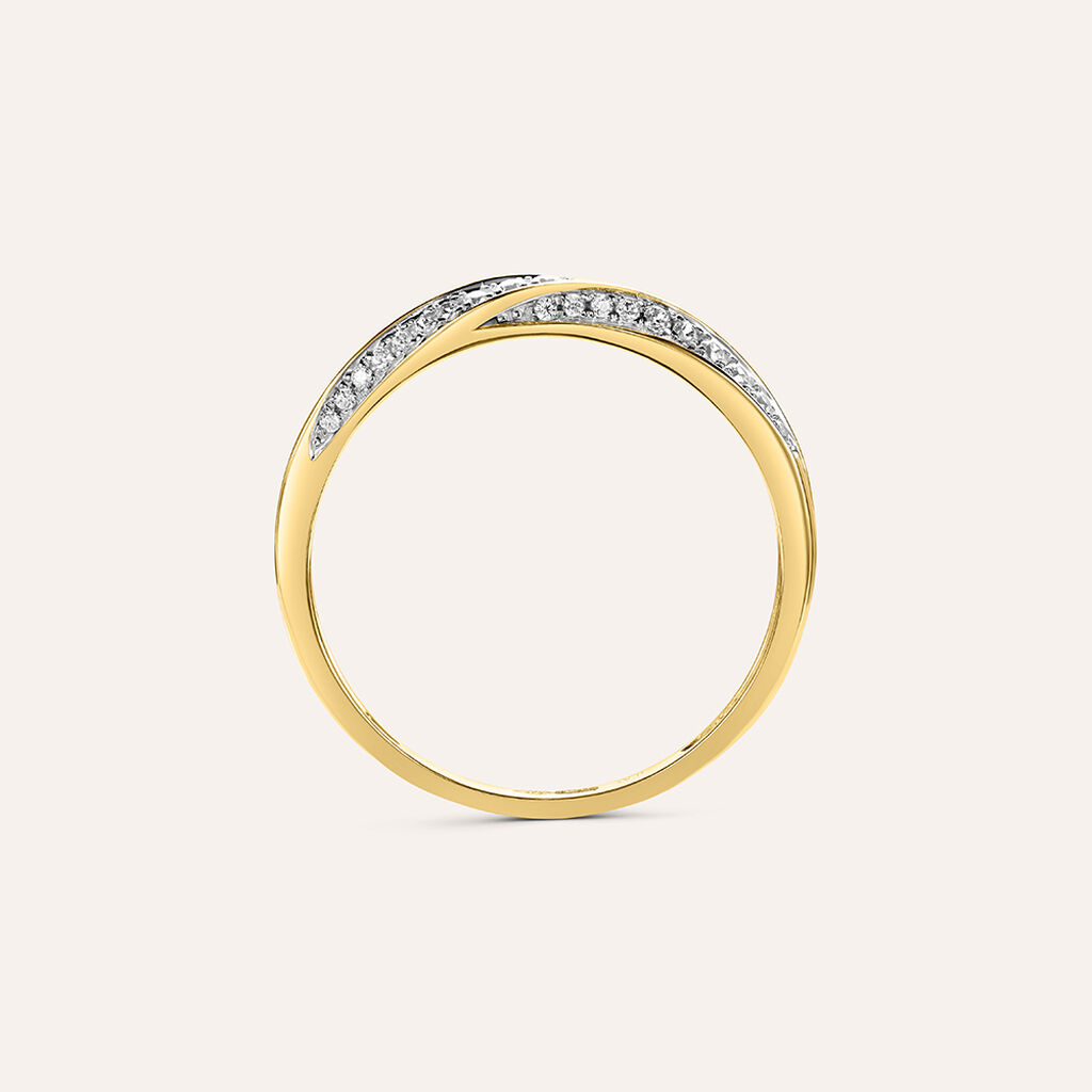 Anello Fascia Claire Oro Giallo Cubic Zirconia - Anelli con Pietre Donna | Stroili