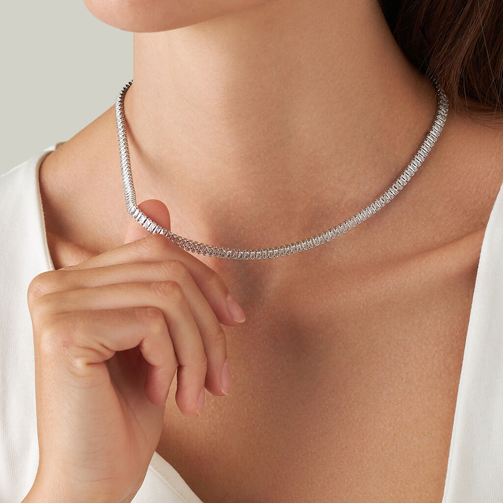 Collana Tennis Romantic Shine Metallo Cristallo - Collane Tennis Donna | Stroili