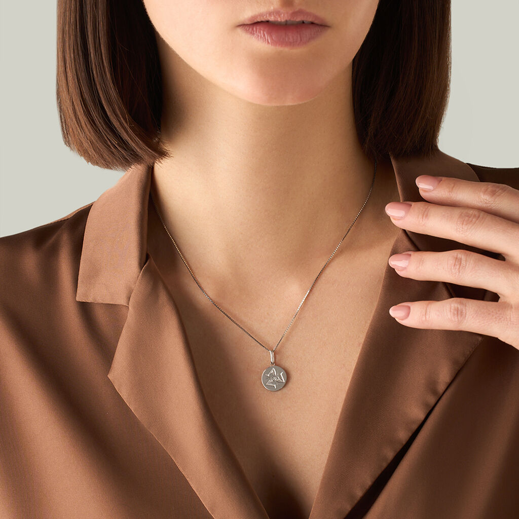 Pendente Saluti&Baci Trinacria Love Beats Argento Rodiato - Ciondoli Donna | Stroili