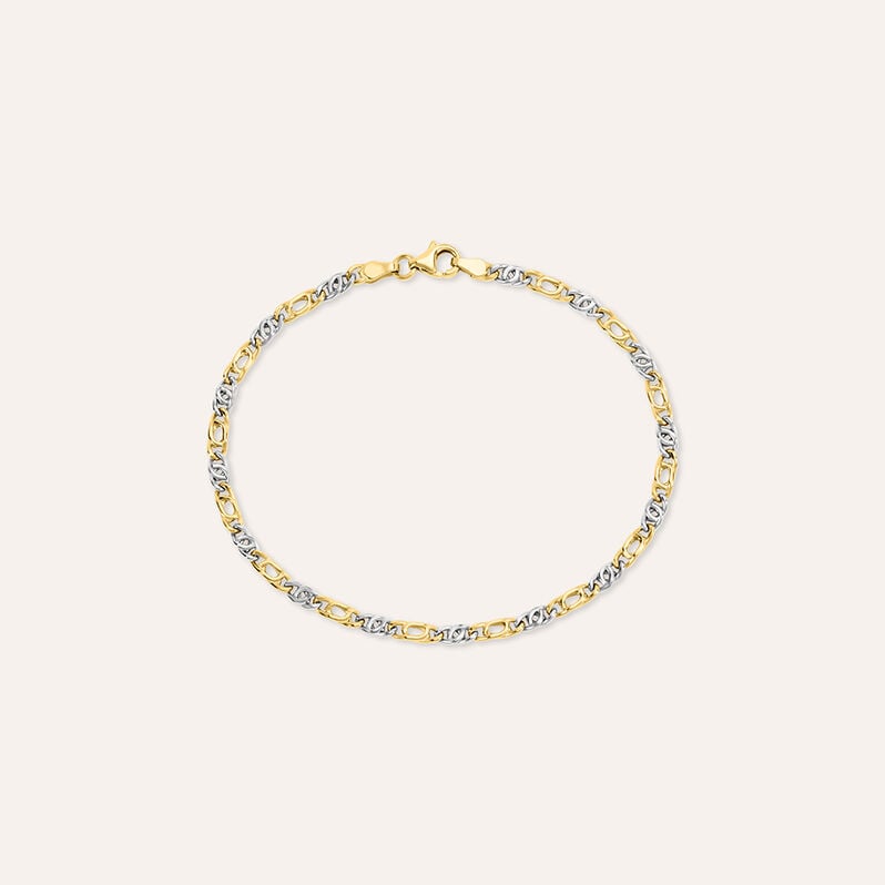 Bracciale Catena Oro Uomo Oro Bicolore - Bracciali Uomo | Stroili