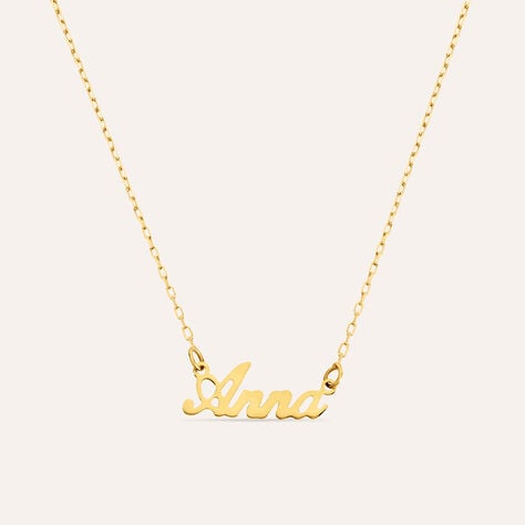 Collana Anna Gold Names Oro Giallo - Collane Unisex | Stroili