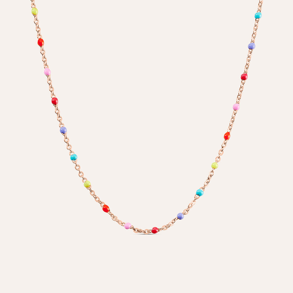 Collana Silver Collection Argento Rosa Pietra sintetica