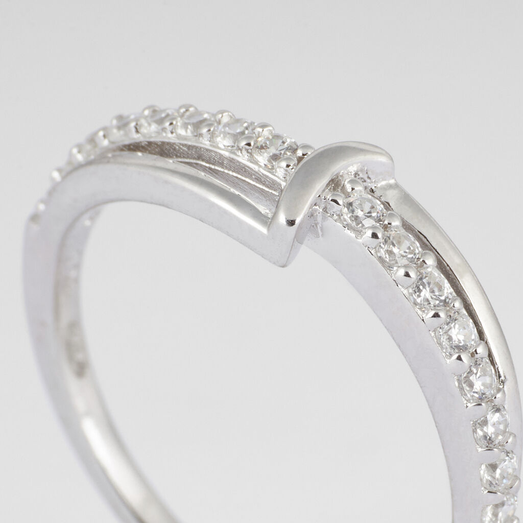 Anello Fantasia Silver Shine Argento Rodiato Cubic Zirconia - Anelli con Pietre Donna | Stroili