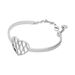 Bracciale rigido in ottone rodiato con cuore e brillanti - Bracciali Donna | Stroili