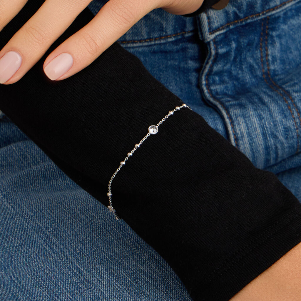 Bracciale Silver Elegance Argento Rodiato Cubic Zirconia