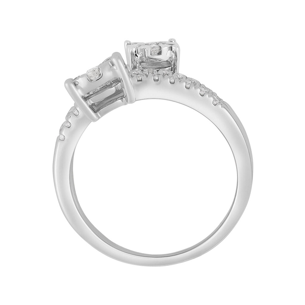 Anello Fantasia Petali Oro Bianco E Diamanti - Anelli con Pietre Donna | Stroili