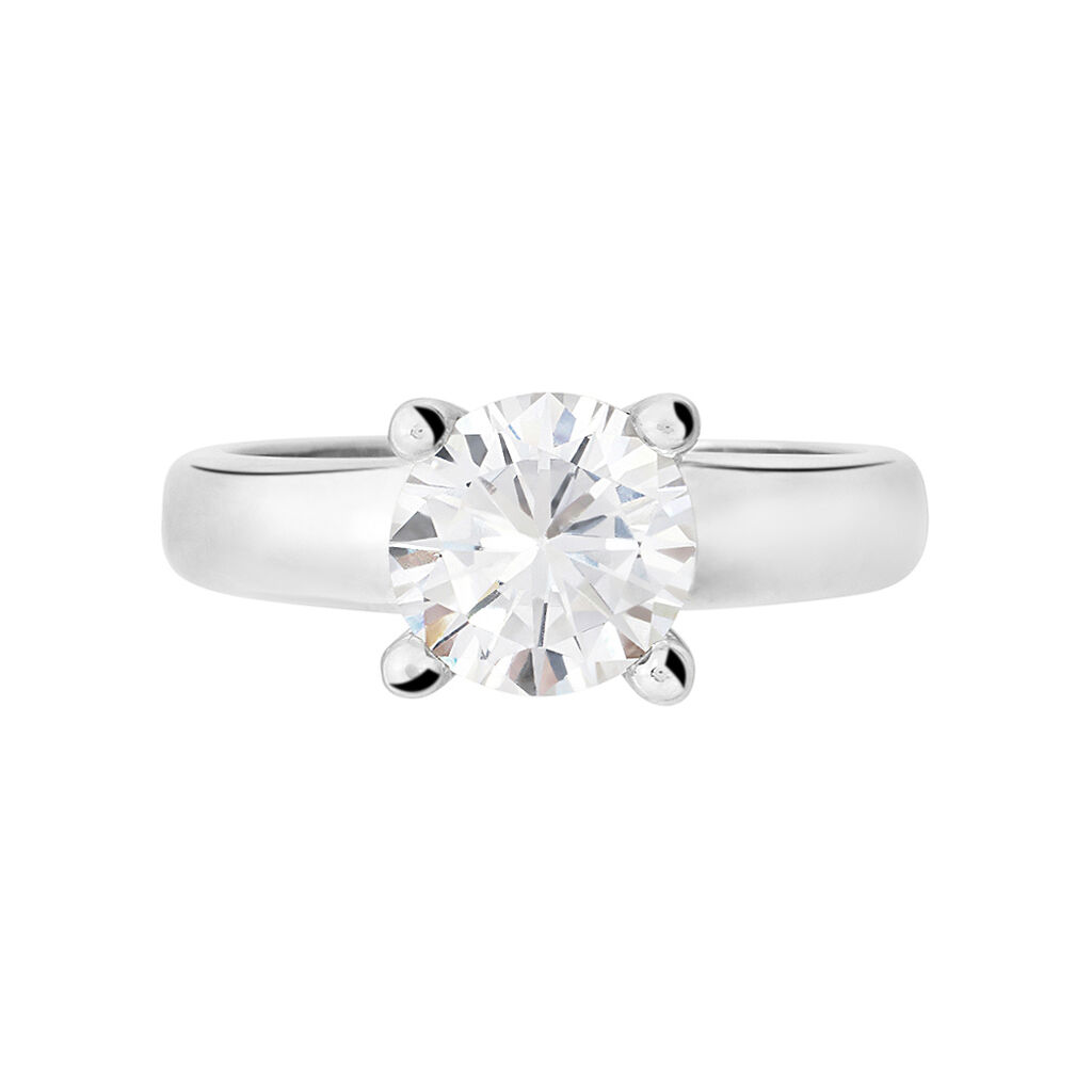 Anello Solitario Silver Elegance Argento Rodiato Cubic Zirconia - Anelli con Pietre Donna | Stroili