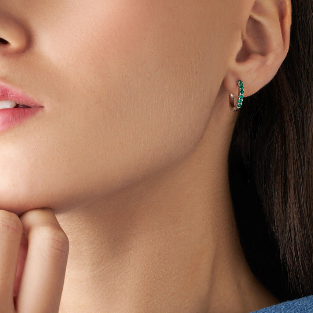 Orecchini A Cerchio Silver Rainbow Argento Rodiato Cubic Zirconia - Orecchini a Cerchio Donna | Stroili