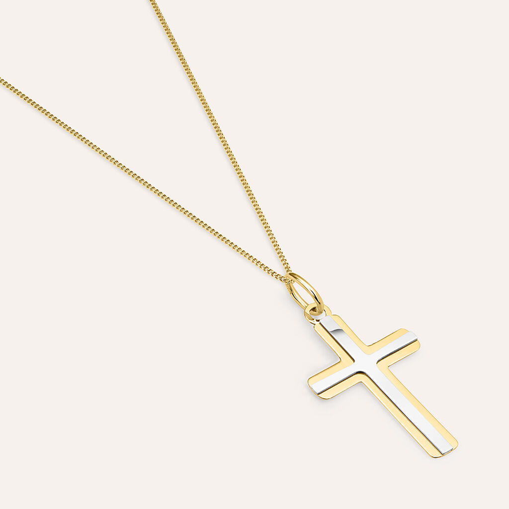 Pendente Holy Oro Bicolore - Ciondoli con Incisione Unisex | Stroili