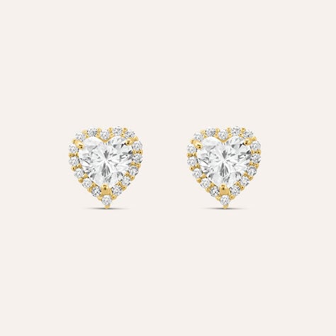 Orecchini Lobo Punto Luce Claire Oro Giallo Cubic Zirconia - Orecchini a Lobo Donna | Stroili