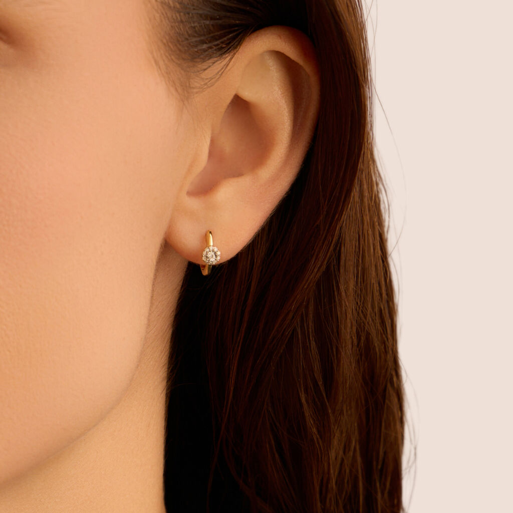 Mono Orecchino A Cerchio Sophia Oro Giallo Diamante