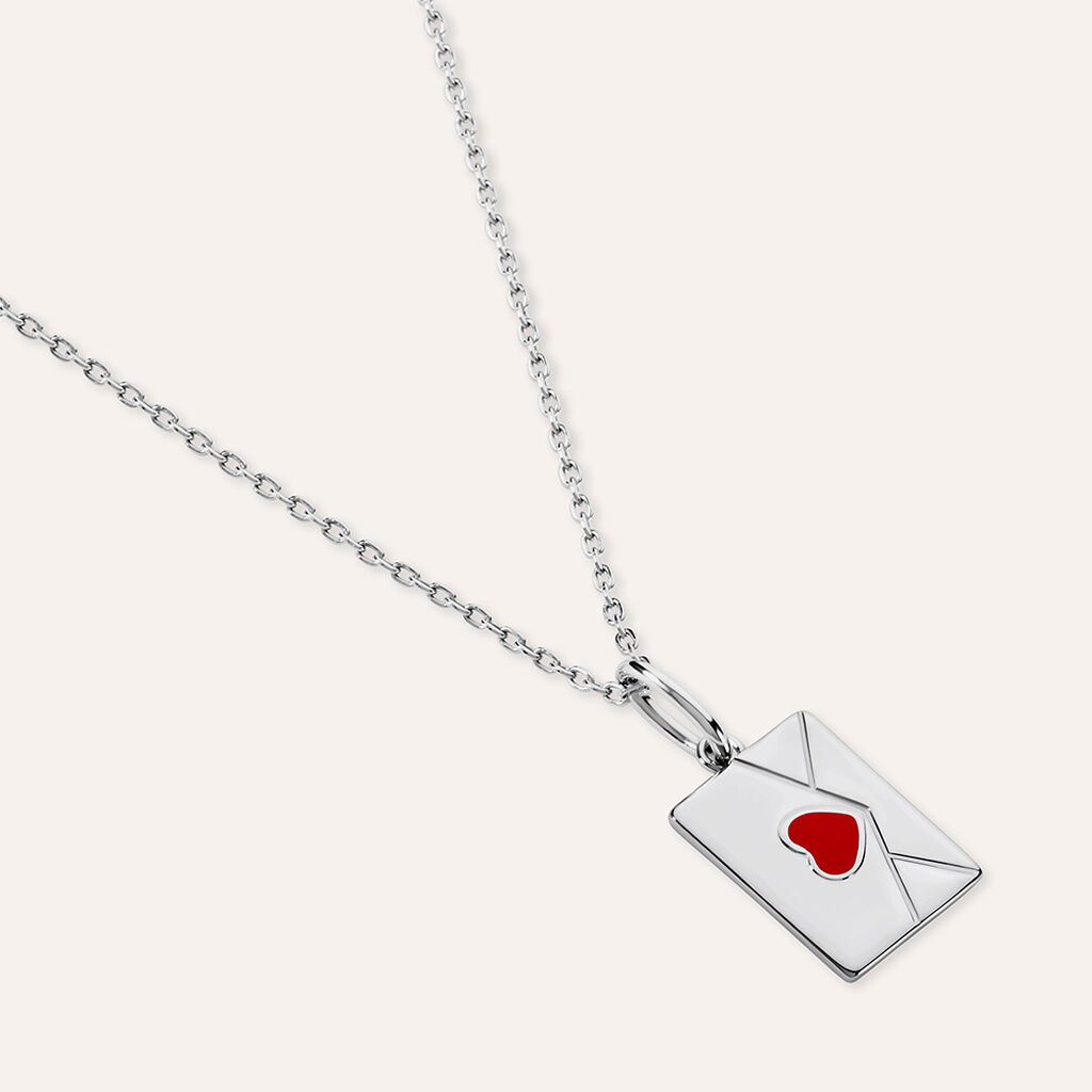 Pendente Love Letter Love Beats Argento Rodiato
