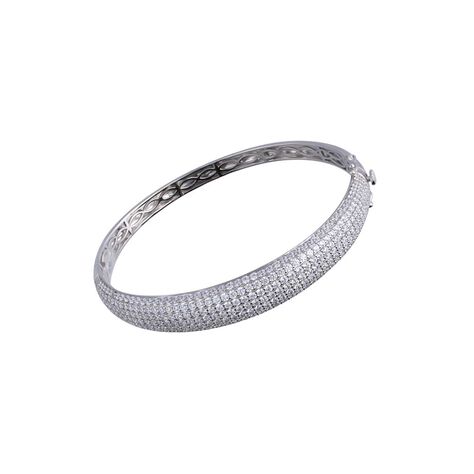 Bangle Silver Shine Argento Rodiato Cubic Zirconia - Bracciali Rigidi Donna | Stroili