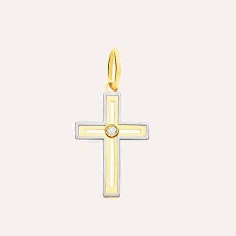 Pendente Holy Oro Bicolore Cubic Zirconia - Ciondoli Donna | Stroili