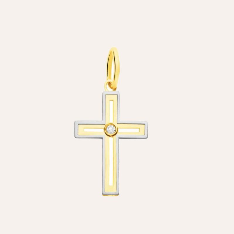 Pendente Holy Oro Bicolore Cubic Zirconia - Ciondoli Donna | Stroili