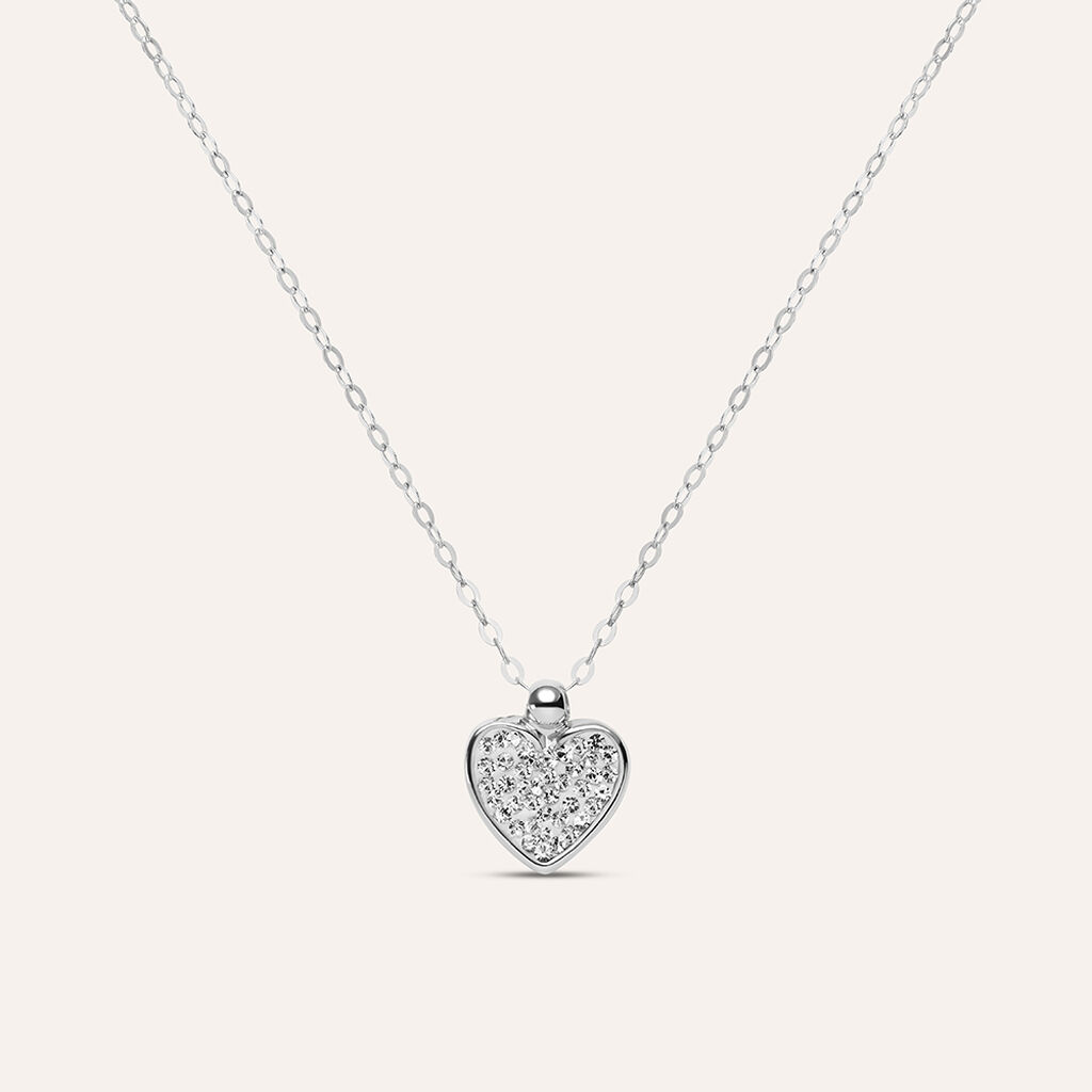Collana Christelle Oro Bianco Cristallo - Collane Donna | Stroili