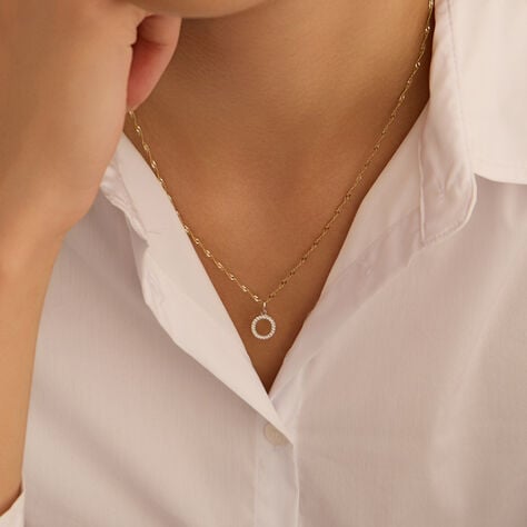 Pendente Po&egrave;me Oro Bianco Cubic Zirconia - Ciondoli Donna | Stroili