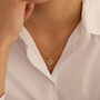 Pendente Po&egrave;me Oro Bianco Cubic Zirconia