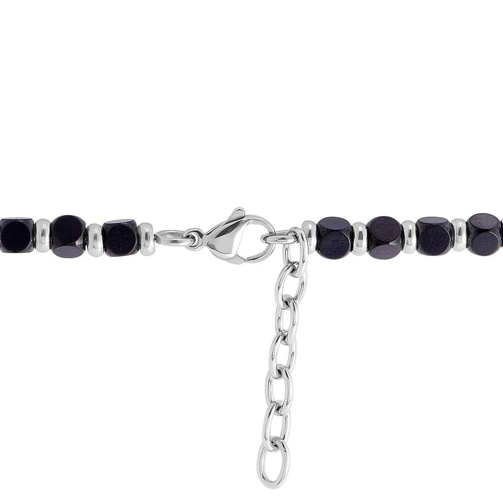 Bracciale Man Code Acciaio Bicolore Bianco / Nero - Bracciali Uomo | Stroili
