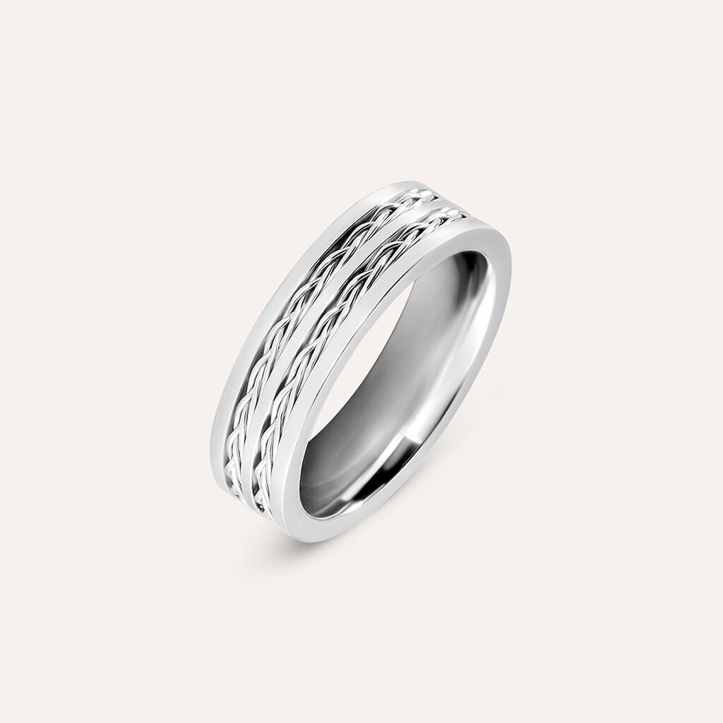 Anello Fascia Man Code Acciaio