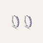 Orecchini A Cerchio Silver Rainbow Argento Rodiato Cubic Zirconia