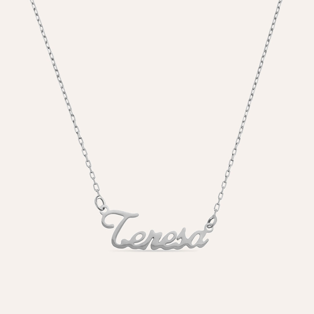Collana Teresa Gold Names Oro Bianco