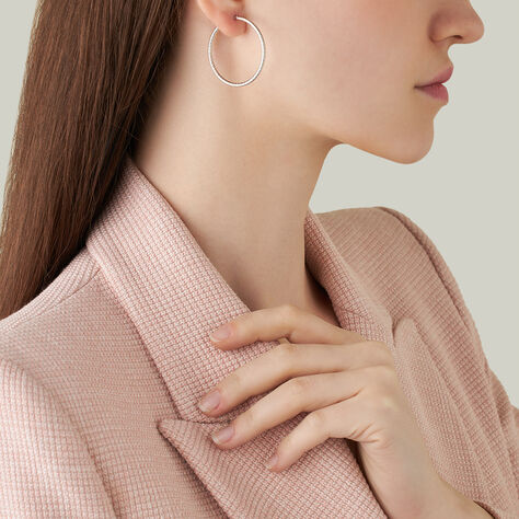 Orecchini A Cerchio Silver Collection Argento Rodiato - Orecchini a Cerchio Donna | Stroili