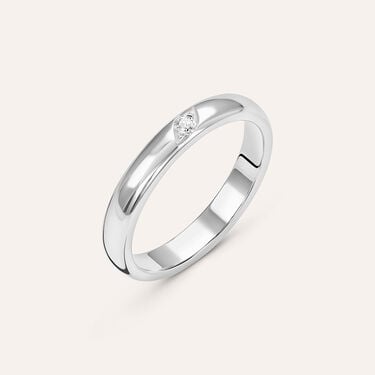 Fede Classica 3.1 mm Oro Bianco Diamante Fede Classica 3.1 mm Oro Bianco Diamante