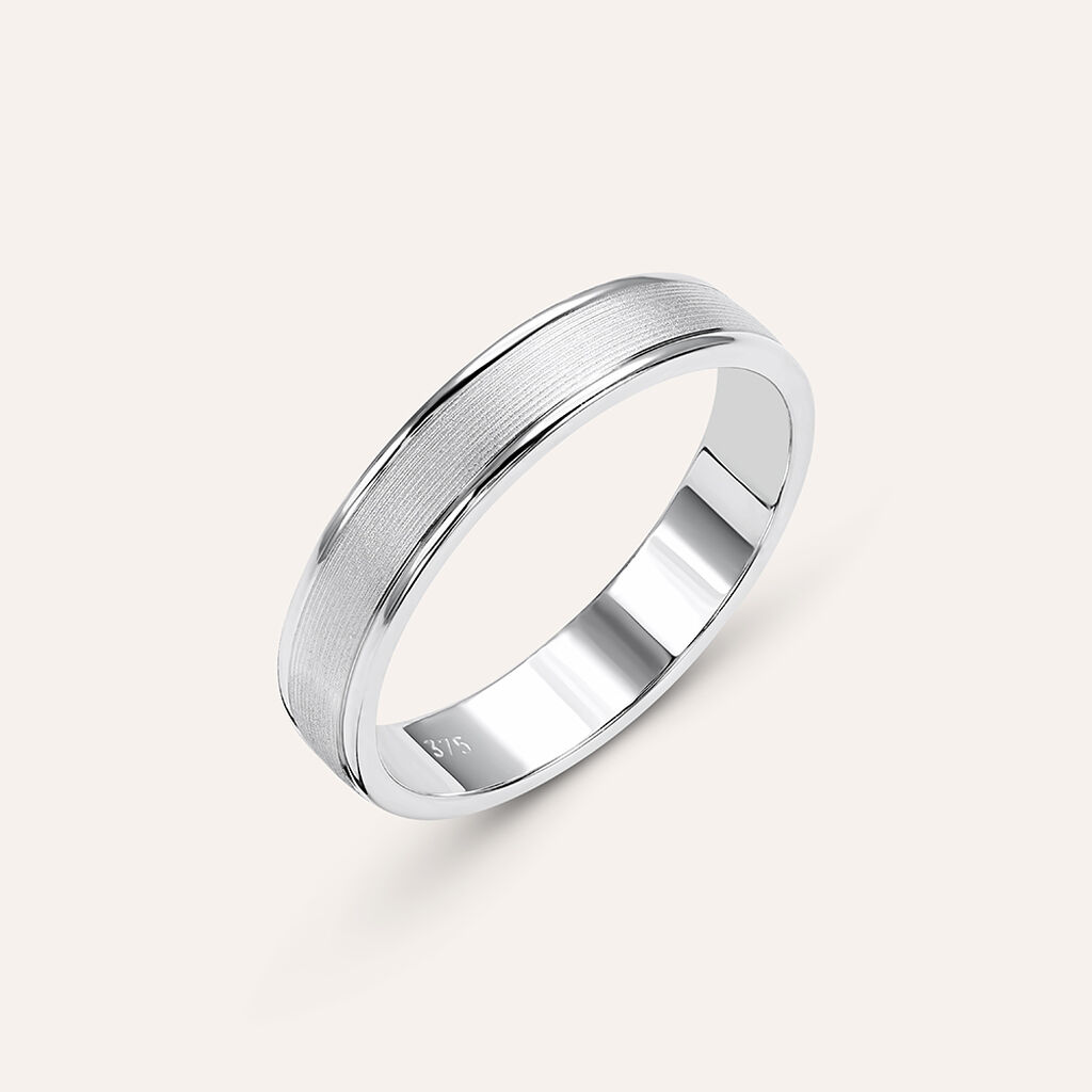 Fede Classica Satinata 4 mm Oro Bianco