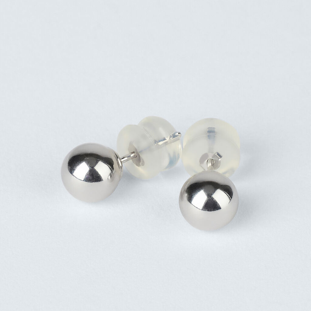 Orecchini Lobo Bon Ton Oro Bianco