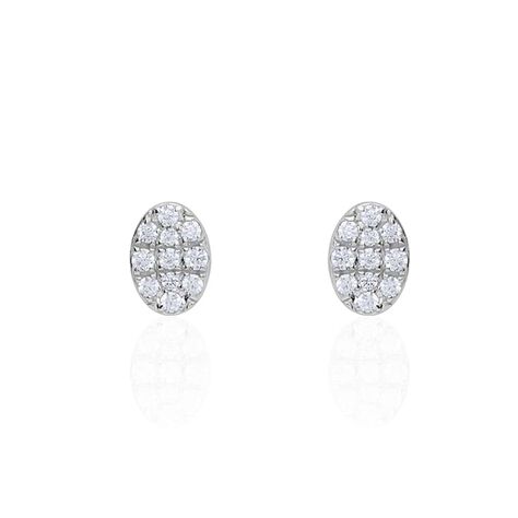 Orecchini Lobo Bon Ton Oro Bianco Cubic Zirconia - Orecchini a Lobo Donna | Stroili