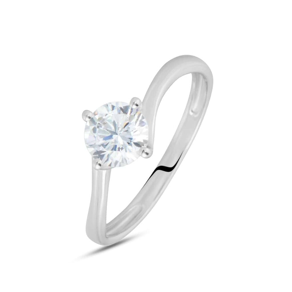 Anello Solitario Claire Oro Bianco Cubic Zirconia - Anelli con Pietre Donna | Stroili