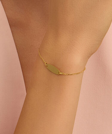 Bracciale Con Targhetta Holy Oro Giallo