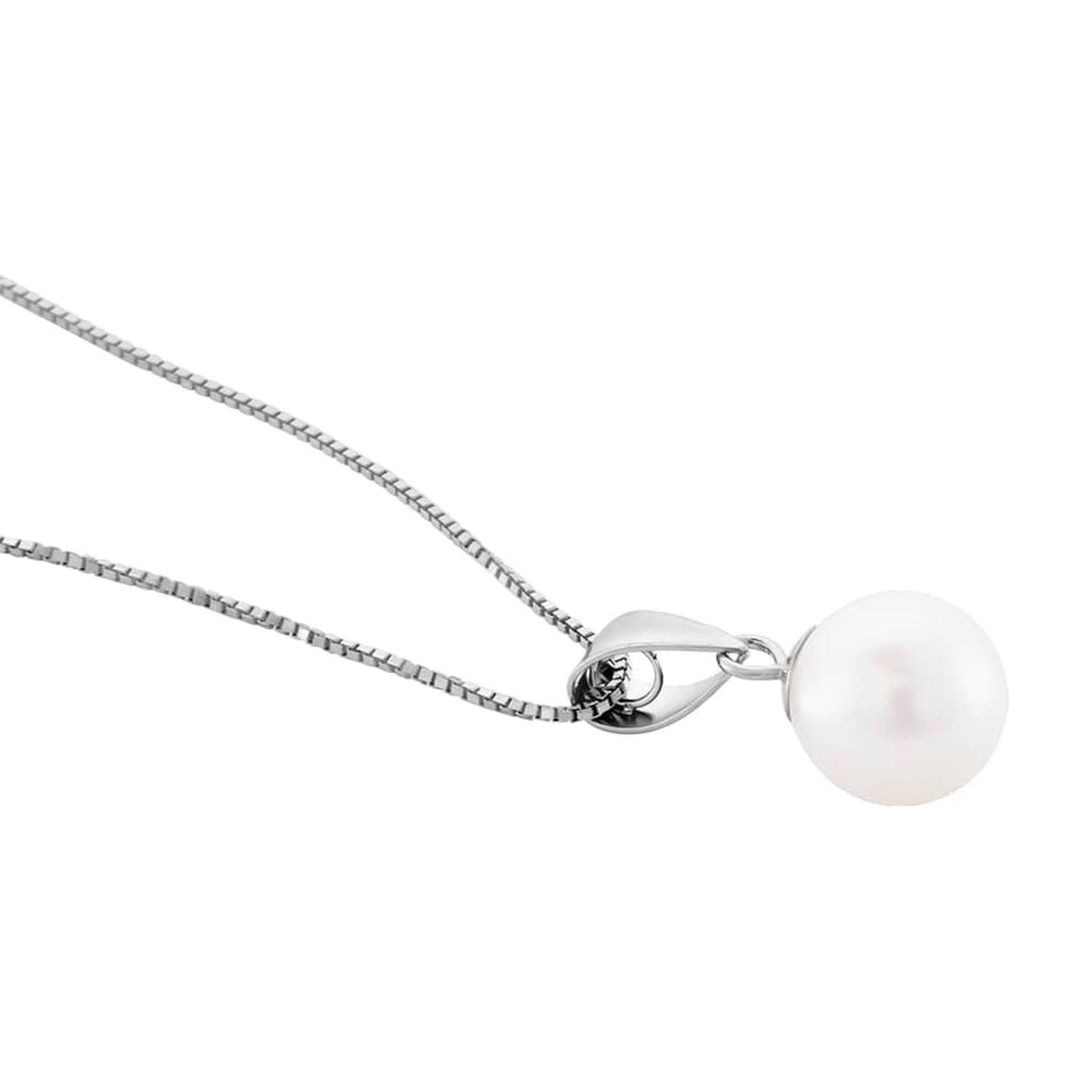 Collana Gabrielle Oro Bianco Perla D'Acqua Dolce - Collane Donna | Stroili