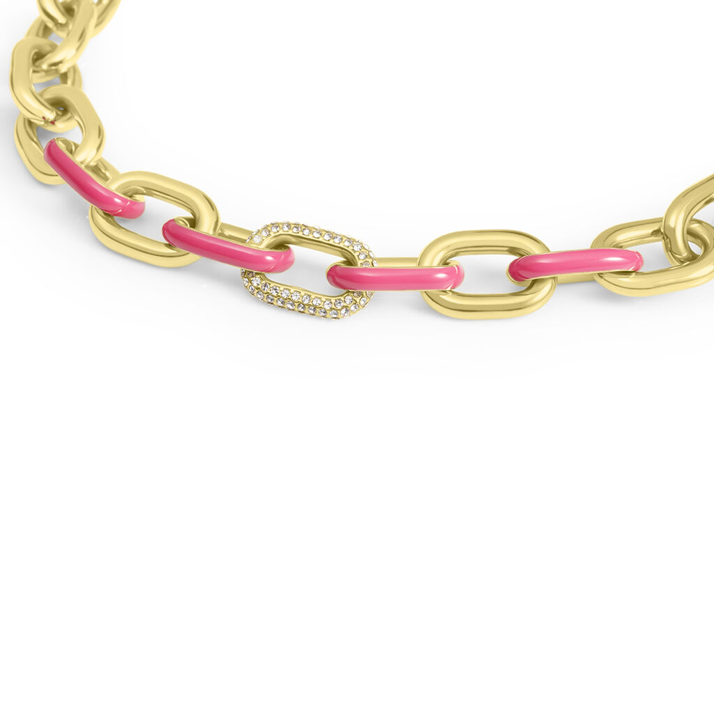 Catena Lady Sweet Acciaio Dorato Cristallo - Collane Catena Donna | Stroili