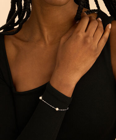Bracciale Silver Pearls Argento Rodiato Perla sintetica