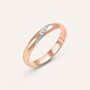 Fede Comoda 3 mm Oro Rosa Diamante