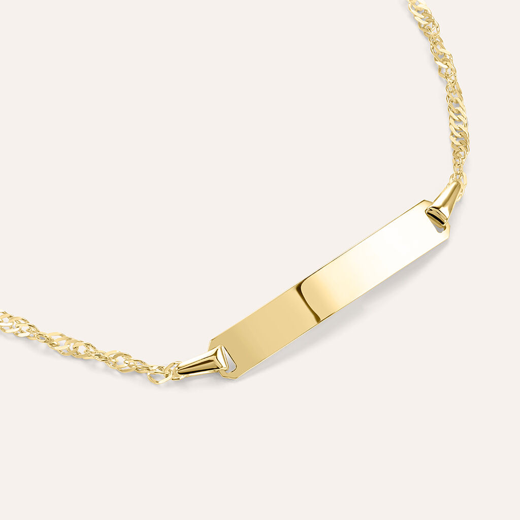 Bracciale Con Targhetta Religious Gold Oro Giallo - Bracciali Bambino | Stroili