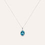 Collana Amélie Oro Bianco Topazio Cubic Zirconia