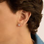 Orecchini Lobo Punto Luce Gentleman Argento Rodiato Cubic Zirconia