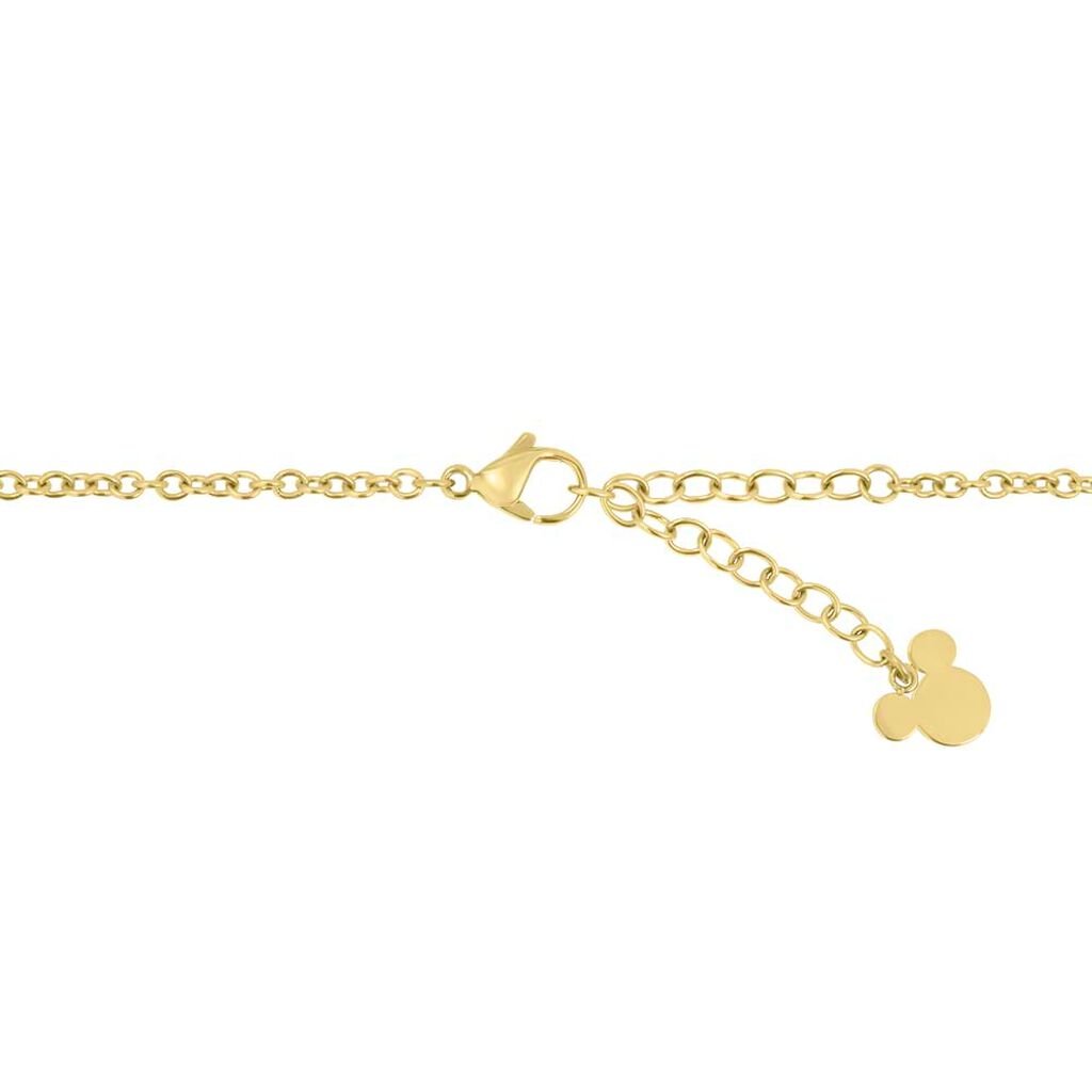 Collana Mickey Mouse & Friends Acciaio Dorato Cristallo - Collane Donna | Stroili