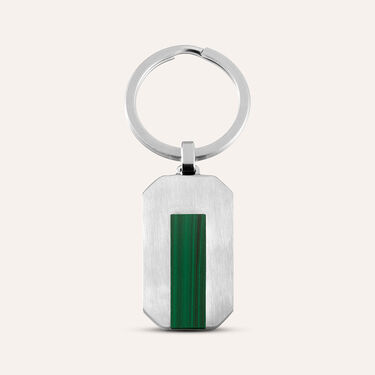 Portachiavi Man Code Acciaio Malachite