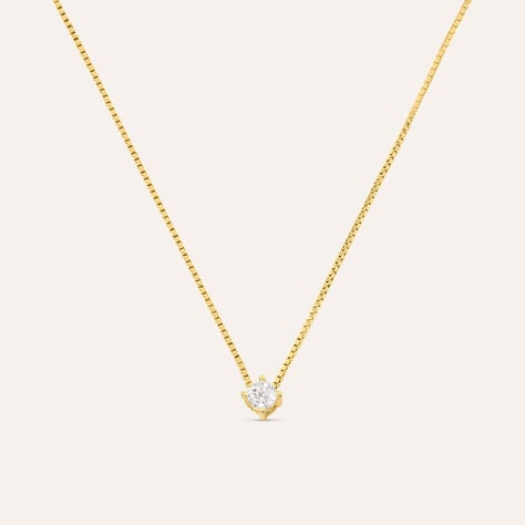 Collana Punto Luce Silver Glow Argento Dorato Cubic Zirconia - Collane Punto Luce Donna | Stroili