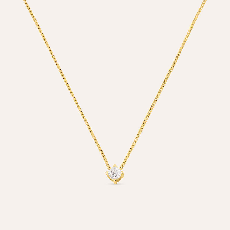 Collana Punto Luce Silver Glow Argento Dorato Cubic Zirconia - Collane Punto Luce Donna | Stroili