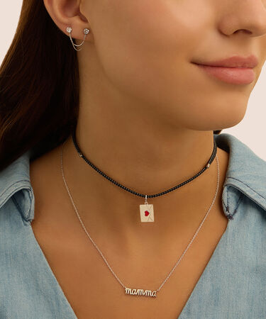 Pendente Love Letter Love Beats Argento Rodiato