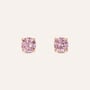 Orecchini Lobo Punto Luce Silver Rainbow Argento Rosa Cubic Zirconia