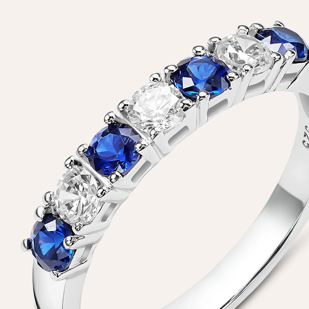 Anello Riviere Silver Elegance Argento Rodiato Cubic Zirconia