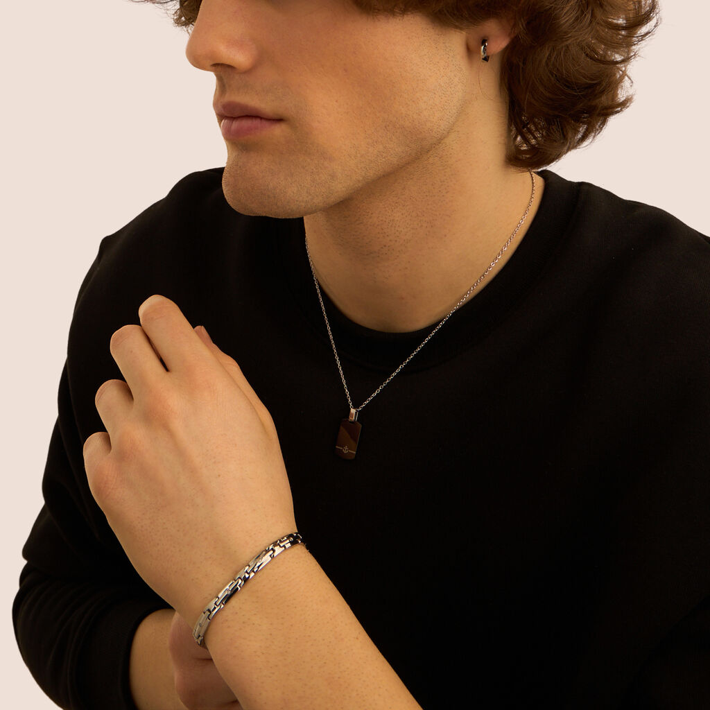 Bracciale Man Code Acciaio Cubic Zirconia