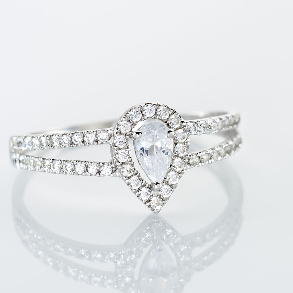 Anello Solitario Claire Oro Bianco Cubic Zirconia - Anelli con Pietre Donna | Stroili